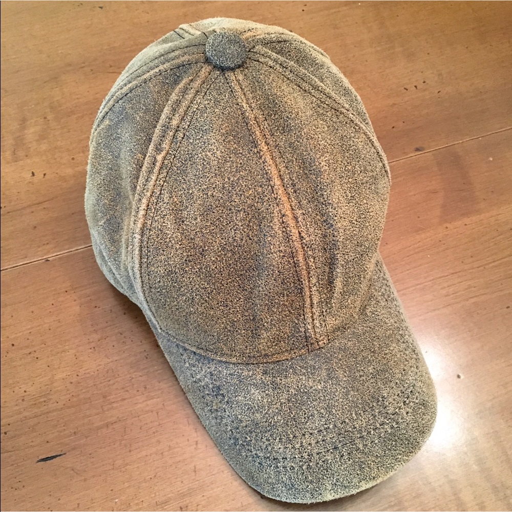 RUSTIC SUEDE BASEBALL CAP - Picture 1 of 6